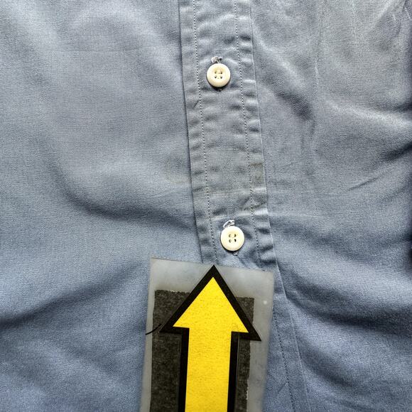 Vintage 50s 60s Conquerer Simpsons Soulette Poplin Sanforized Button Shirt Large - Picture 7 of 13